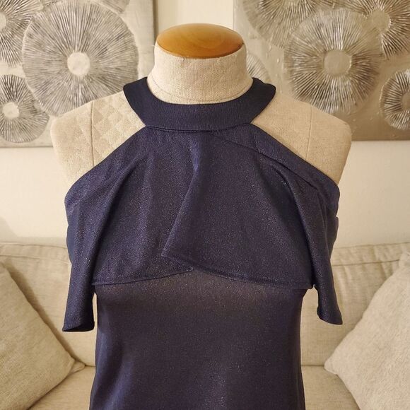 Michael Kors Metallic Flounce Top Size XS - Picture 3 of 11